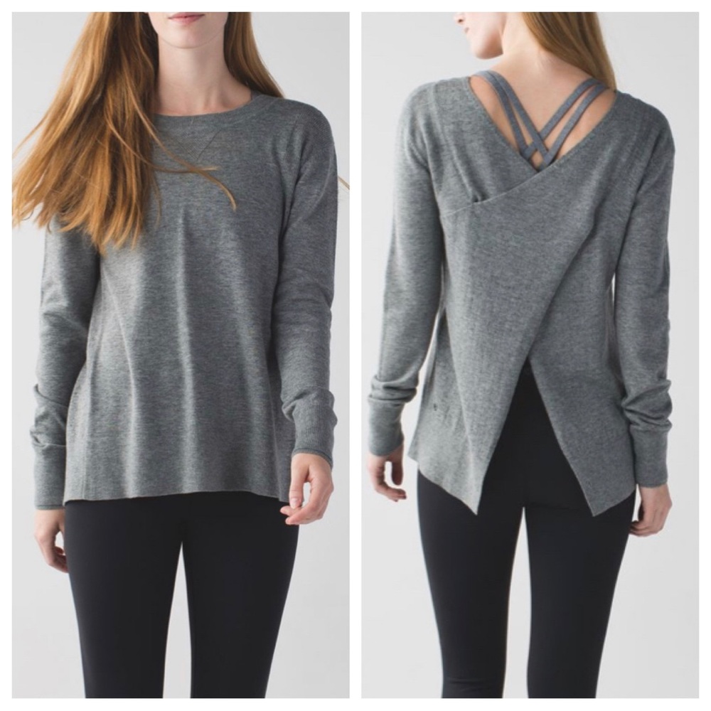 Lululemon Gray Wool Sunset Savasana Sweater Size 6